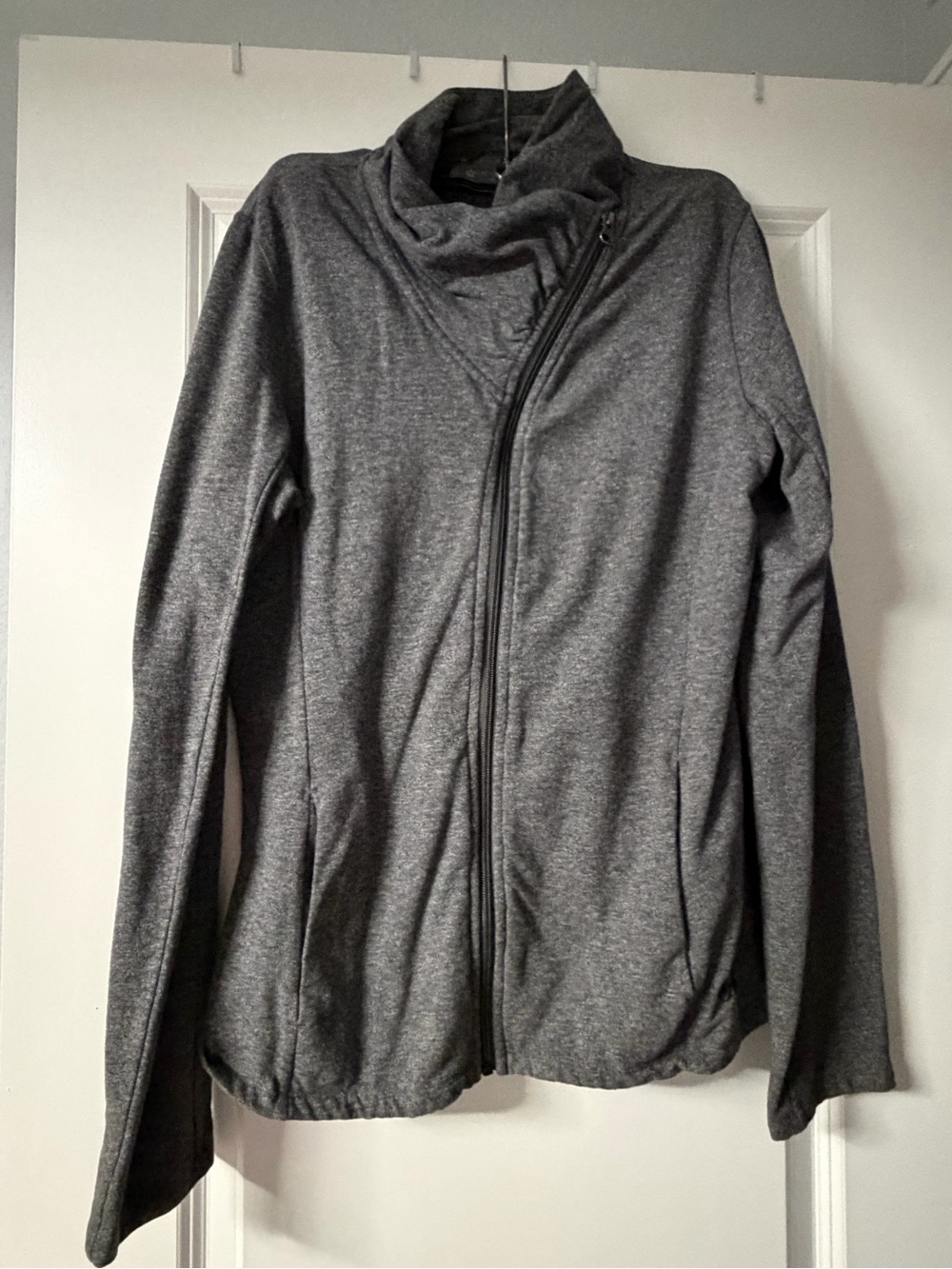 Tuff Athletics Gray Asymmetrical Zip Jacket
